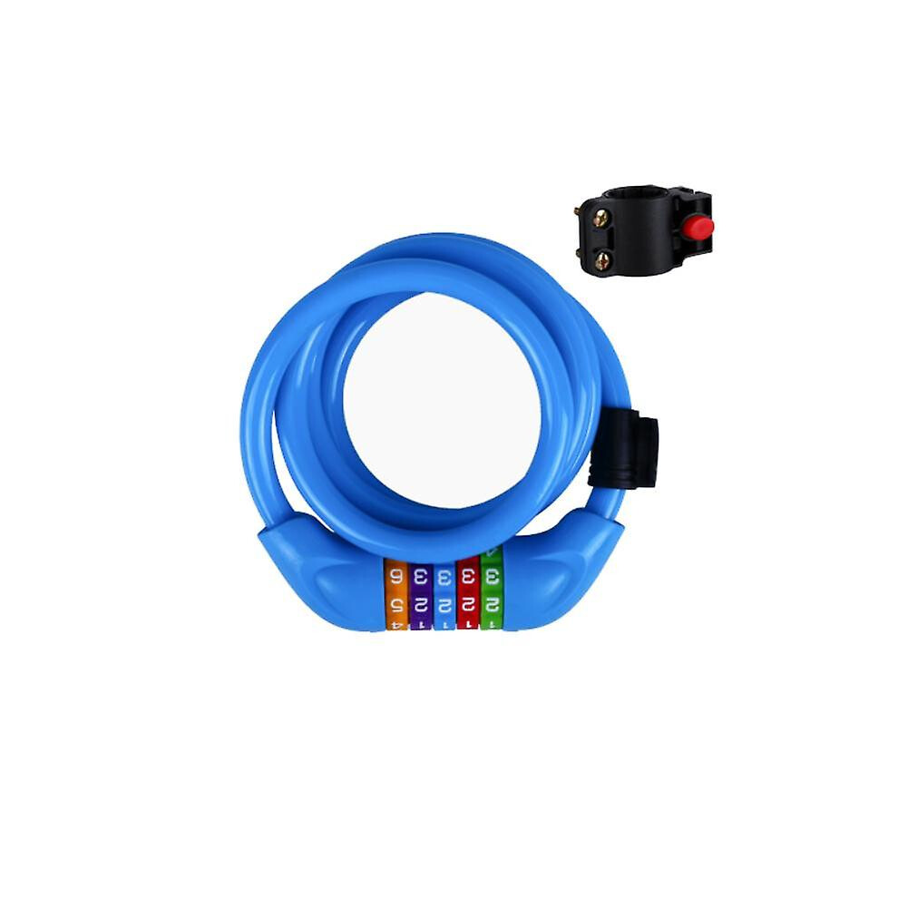 (Blue) Children's Security Bicycle Lock, Colourful Combination Lock-image-OPC-PDTPFCN-NEW
