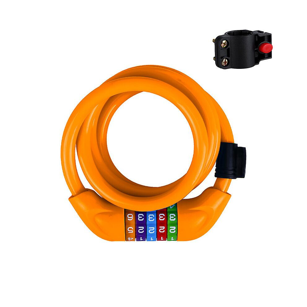 (Orange) Children's Security Bicycle Lock, Colourful Combination Lock-image-OPC-PDTPFCP-NEW