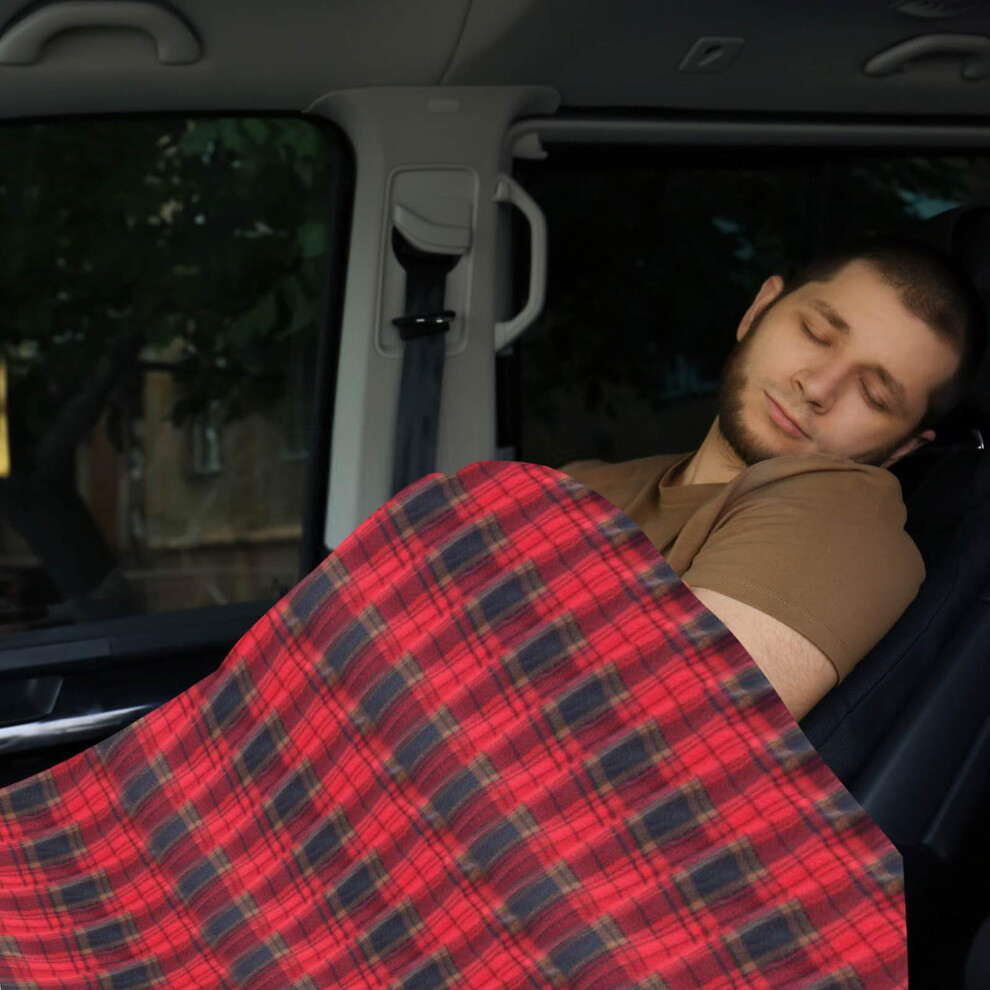 (150*110cm Car Heated Blanket Electric Throw,9 Fast Heating Modes & 8h Auto Off & Overheat Protection, Machine Washable E) 150*110cm Car Heated Blanke