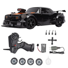 16A04 1/16 RC Drift Car 4WD with LED Lights, 2.4GHz, Dual Tire Sets, 20min Run Time, ABS Shell