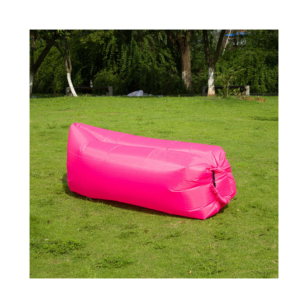(190t Big Red (2 meters long)) Lazy Inflatable Sofa Outdoor Beach Lazy Sleeping Bag Inflatable Bed Portable Air Sofa Available In Stock