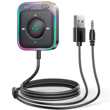 Joyroom Bluetooth 5.3 Aux Car Adapter Dual Mics Noise Cancellation Transmitter