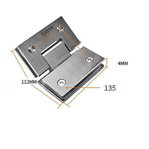 135 Frameless Shower Hinge To Glass Shower Door Hinge Bracket 304 Stainless Steel