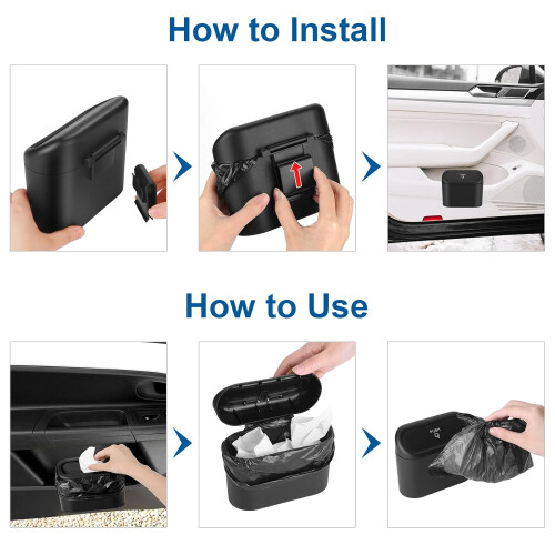 Auto-Mülleimer, Auto-Mülleimer mit Deckel, Mini-Mülleimer 1