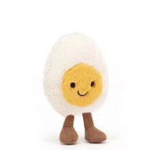 (Smiling) Egg Boiled Plush Cuddly Plushies Doll Stuffed Toys Children Easter 30cm