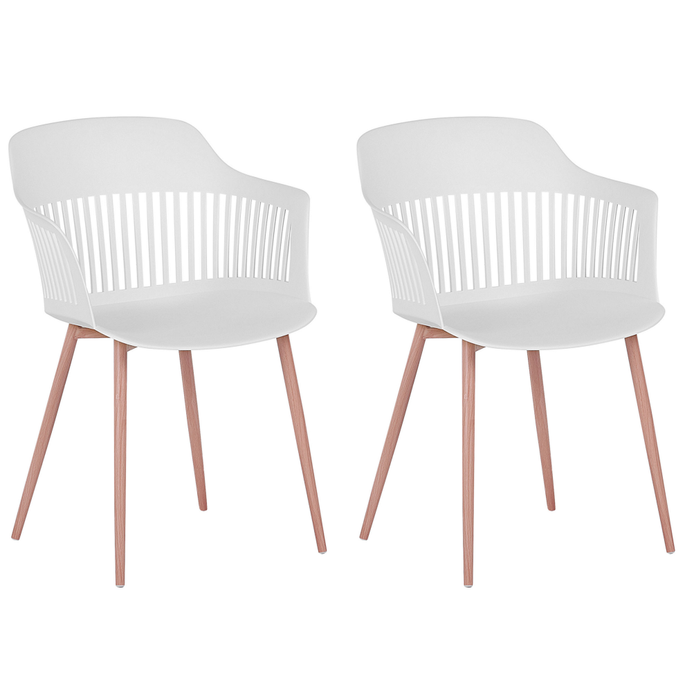 Set of 2 Dining Chairs BERECA White