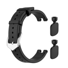 (Black) Leather Strap For Garmin Lily 20mm Durable Watch Wristband Fashion Wrist Band