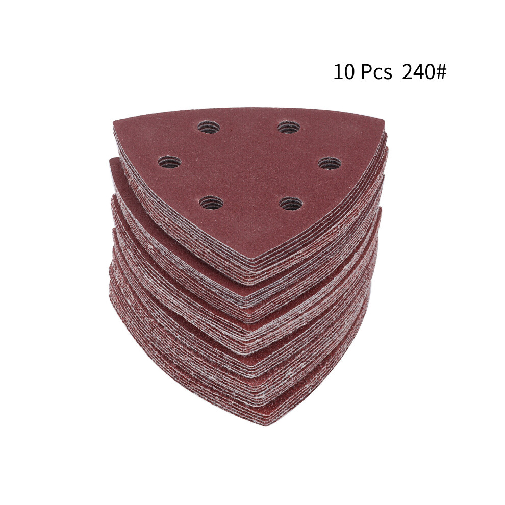 (240Grit) Triangle Sanding Pads Assorted Sandpaper For Multi Tool Oscillating Loop Durable