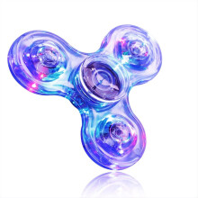 Light Fidget Spinner, Light Fidget Finger Toy Hand Spinner -stress Reduction And Anxiety Relief Hand Spinner For Childrencrystal-blue