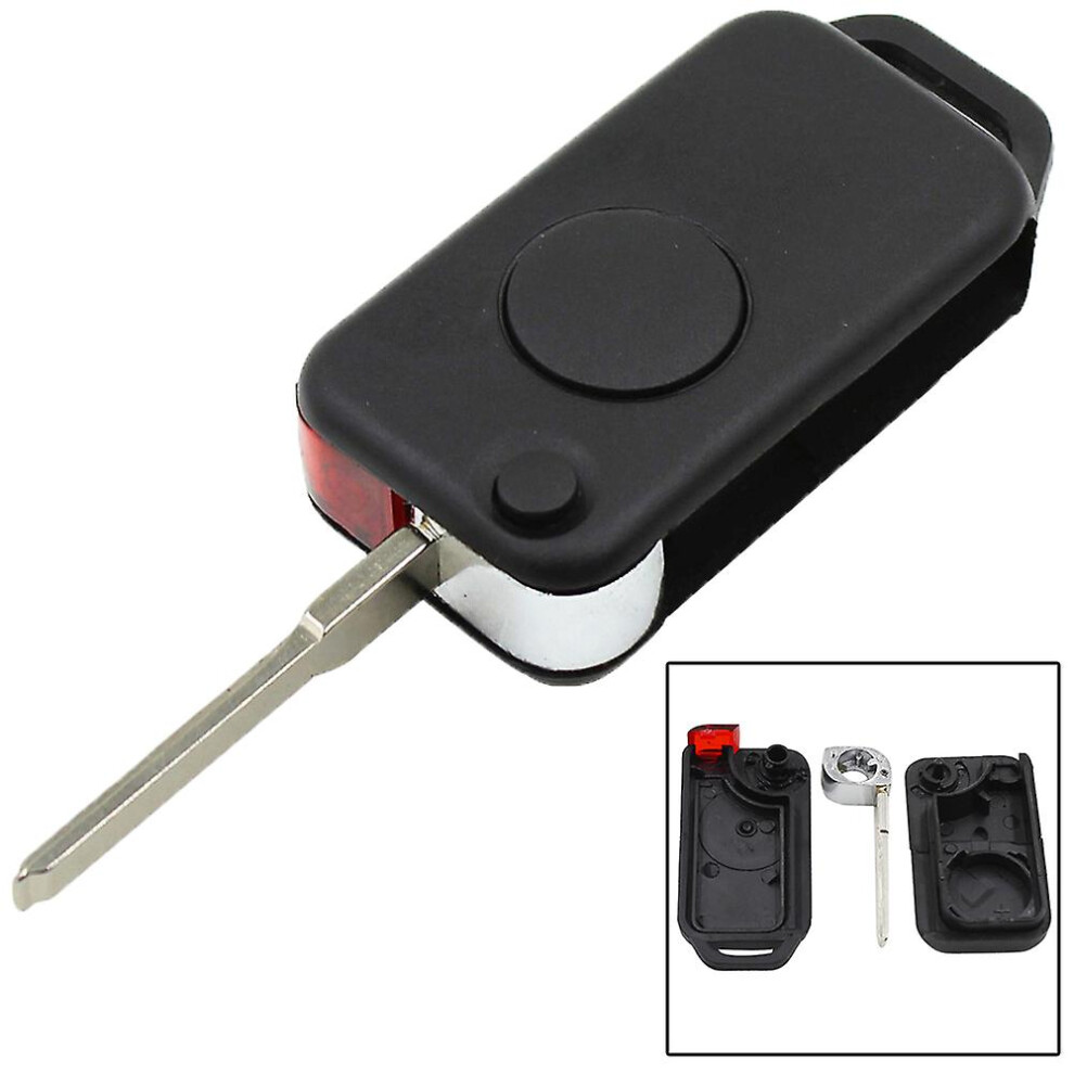 Farfi 1 Button Remote Flip Car Key Shell For Mercedes B-Enz W168 W124 W202 1984-2004 7669443237485