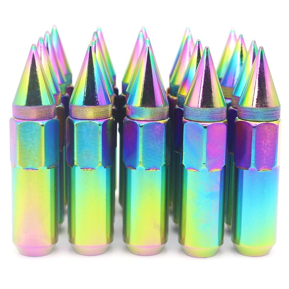 (Color, 1.5) 20Pcs Spike-Lug Nuts M12x1.25 / M12x1.5 Wheels Rims Lug-Nut Wheel Accessories 7669443239236