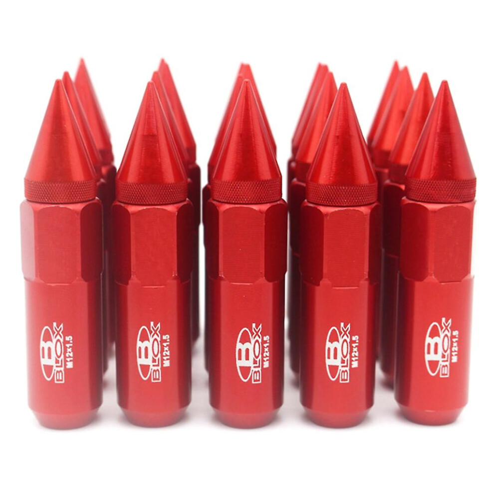 (, 1.5) 20Pcs Spike-Lug Nuts M12x1.25 / M12x1.5 Wheels Rims Lug-Nut Wheel Accessories Red 7669443239250