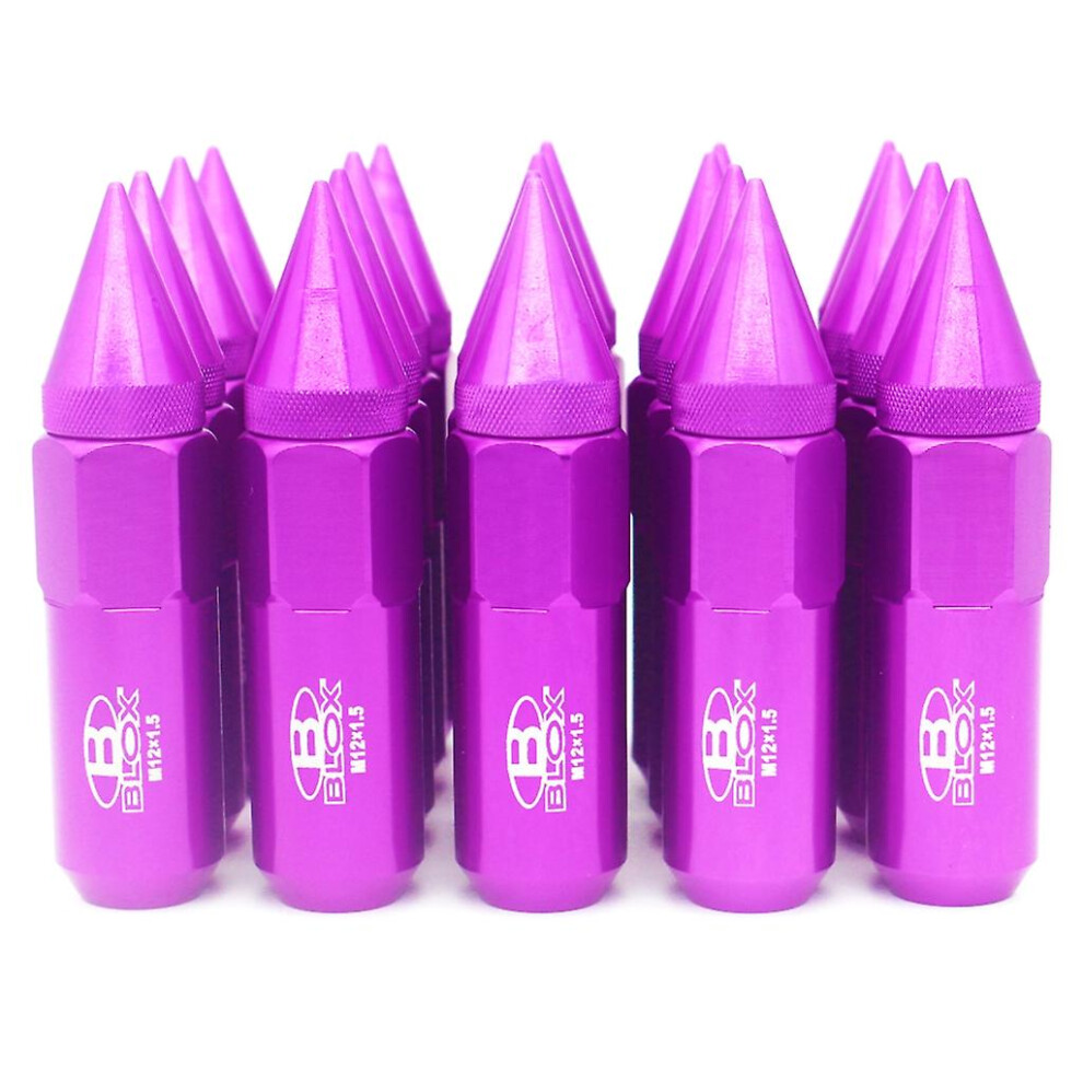 (, 1.5) 20Pcs Spike-Lug Nuts M12x1.25 / M12x1.5 Wheels Rims Lug-Nut Wheel Accessories Purple 7669443239298
