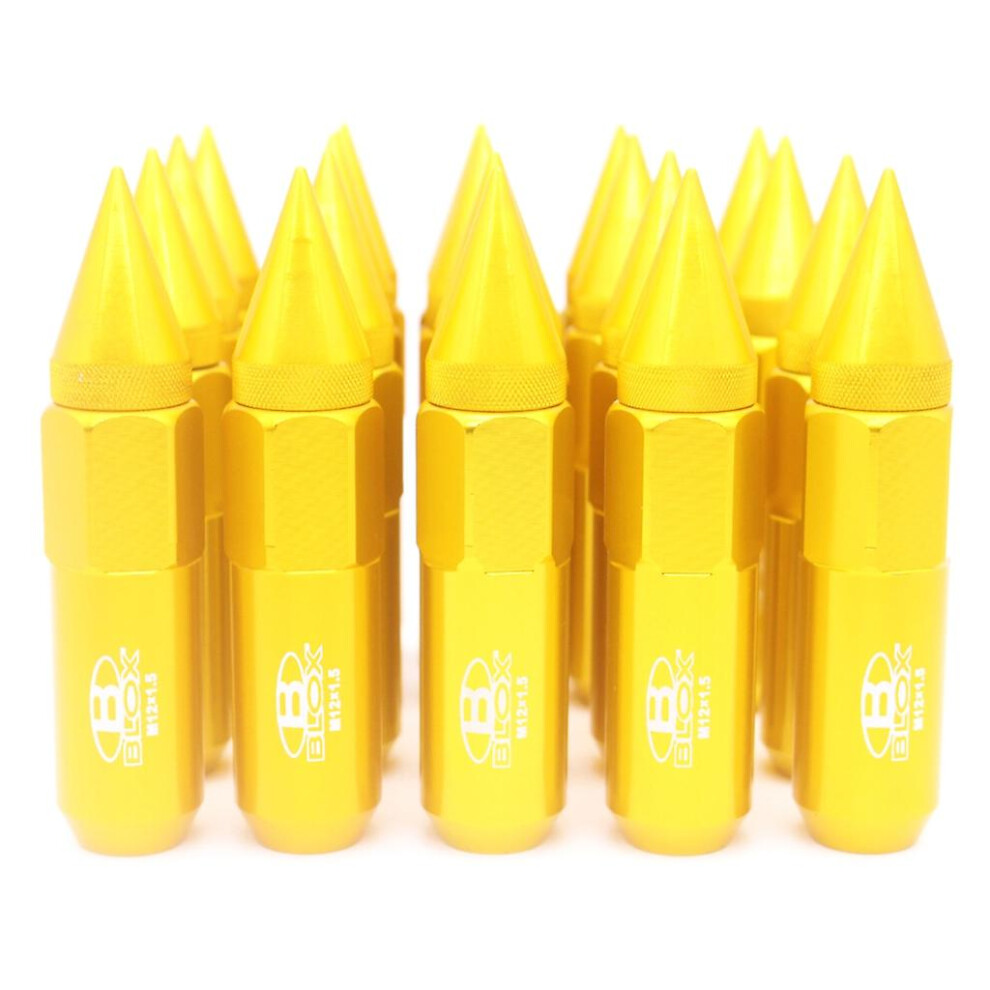 (, 1.5) 20Pcs Spike-Lug Nuts M12x1.25 / M12x1.5 Wheels Rims Lug-Nut Wheel Accessories Gold 7669443239335