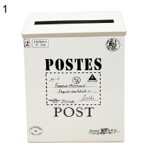 (1) Retro Metal Wall Mounted Mailbox Bucket Newspaper Letter Box Post Garden Decor Jikaix