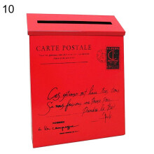 (10) Retro Metal Wall Mounted Mailbox Bucket Newspaper Letter Box Post Garden Decor Jikaix