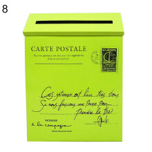 (8) Retro Metal Wall Mounted Mailbox Bucket Newspaper Letter Box Post Garden Decor Jikaix