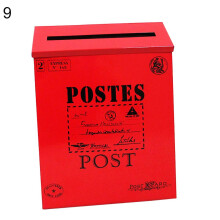 (9) Retro Metal Wall Mounted Mailbox Bucket Newspaper Letter Box Post Garden Decor Jikaix