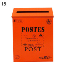 (15) Retro Metal Wall Mounted Mailbox Bucket Newspaper Letter Box Post Garden Decor Jikaix
