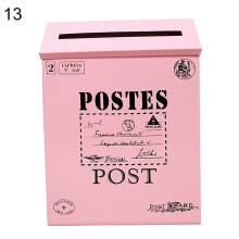 (13) Retro Metal Wall Mounted Mailbox Bucket Newspaper Letter Box Post Garden Decor Jikaix