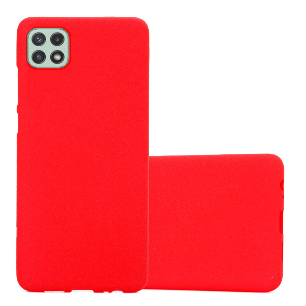 (Red) Cadorabo Case for Samsung Galaxy A22 5G Cover Matt Protection TPU Silicone Gel Back case-image-OPC-P9NFQBH-NEW