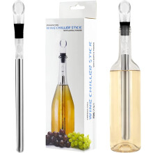 Wine Chiller, Stainless Steel Wine Bottle Cooler Stick, 3-in-1 Rapid Iceless Wine Chilling Rod Set With Aerator And Pourer