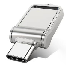 (Silver, 2TB) Mini Metal Type C Usb Disk Waterproof Portable Pendrives For Tablet Phone