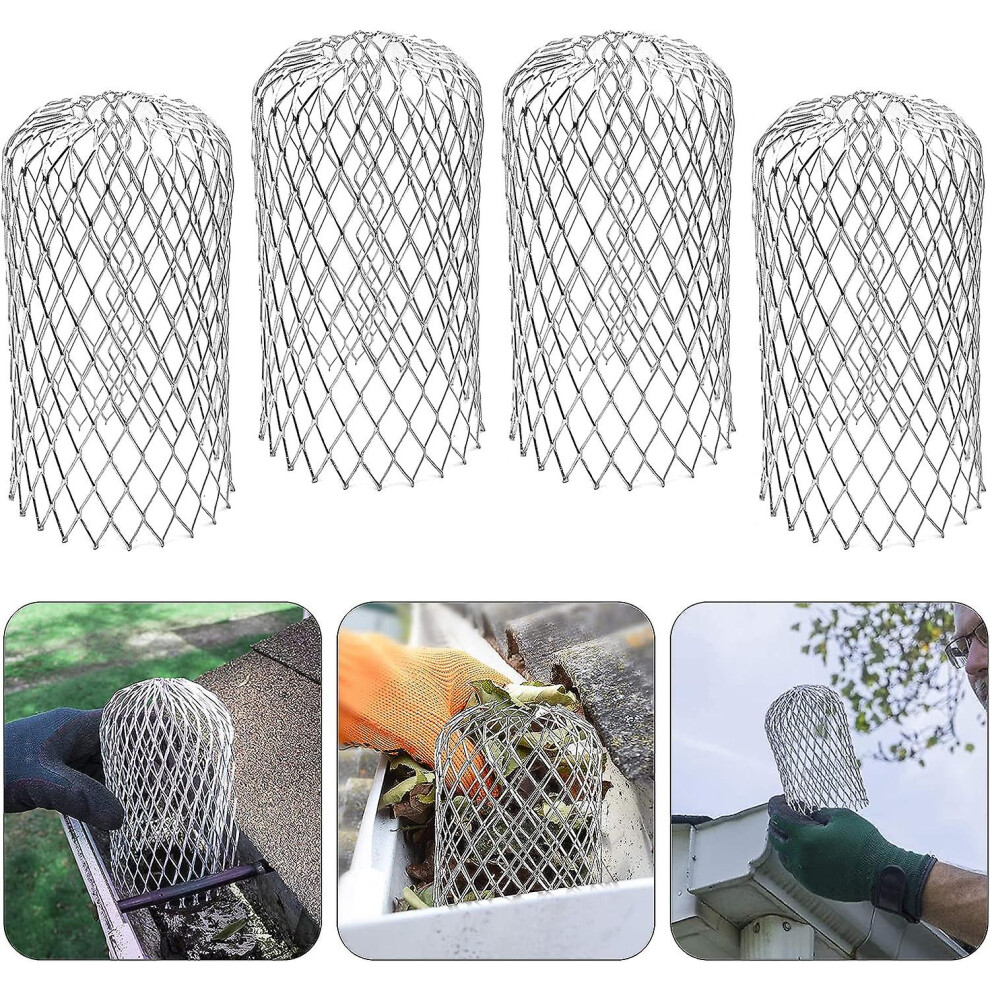 4 Pack Aluminum Gutter Guards - Leaf Strainers 7669443252129