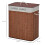 Homcom HOMCOM 2 Section Collapsible Laundry Hamper Lid Removable Lining, Brown 2