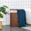 Homcom HOMCOM 2 Section Collapsible Laundry Hamper Lid Removable Lining, Brown 7