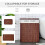 Homcom HOMCOM 2 Section Collapsible Laundry Hamper Lid Removable Lining, Brown 4