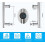 2 Pack Shower Door Knobs Chrome-plated Door Knobs Double-sided Door Knobs Hole Distance 145 Mm For Shower Door Glass Doors 3