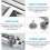 2 Pack Shower Door Knobs Chrome-plated Door Knobs Double-sided Door Knobs Hole Distance 145 Mm For Shower Door Glass Doors 5