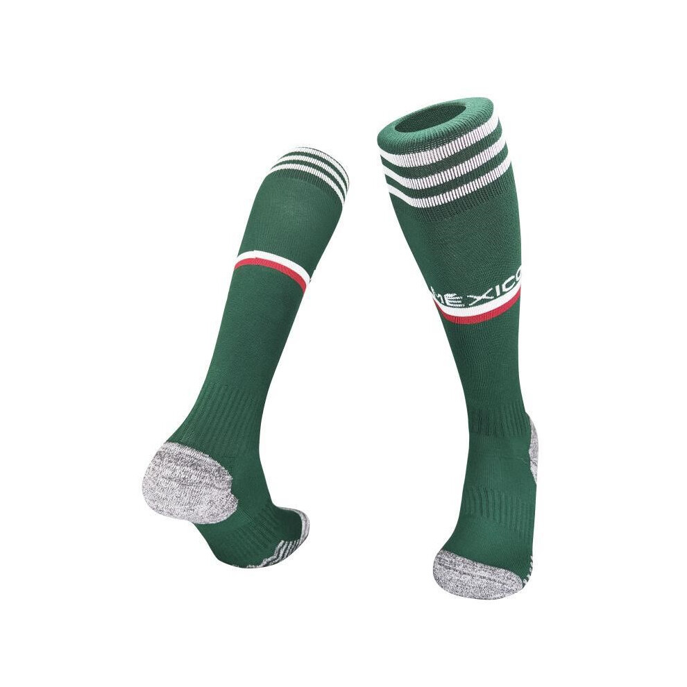 (Home Green, Adults(EU 37-45)) 22 Season Football Socks For MEXICO Kids & Adults Training Sport Racing Stocking