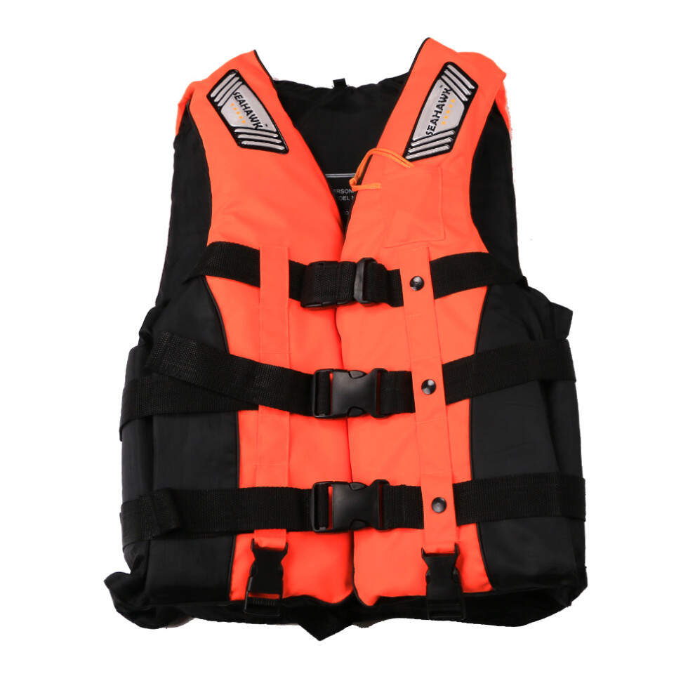 (L) Life Jacket Adults Kids Aid Vest Kayak Ski Buoyancy Sail Boat Watersport Outdoor Swimming