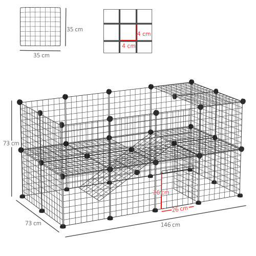 PawHut PawHut DIY Pet Playpen 36 Panel for Rabbit Chinchilla Hedgehog 1