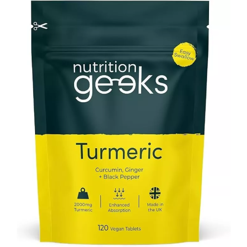 Nutrition Geeks Turmeric Tablets 2000 mg with Black Pepper & Ginger