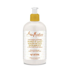 SheaMoisture Coconut Custard Make It Last Wash N' Go Shampoo With Kokum Butter & Pequi Oil, Cleanses & Detangles Kinky, Curly-Coily Hair