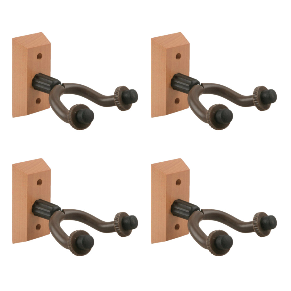 (4Pcs) Guitar Hook Wall Mounted Holder Wooden Stand