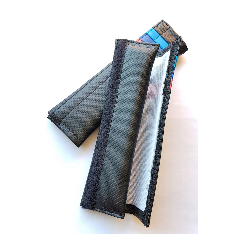 2Pcs Carbon Fiber Textured Woven Seat Belt Shoulder Pad Covers 4754135897191