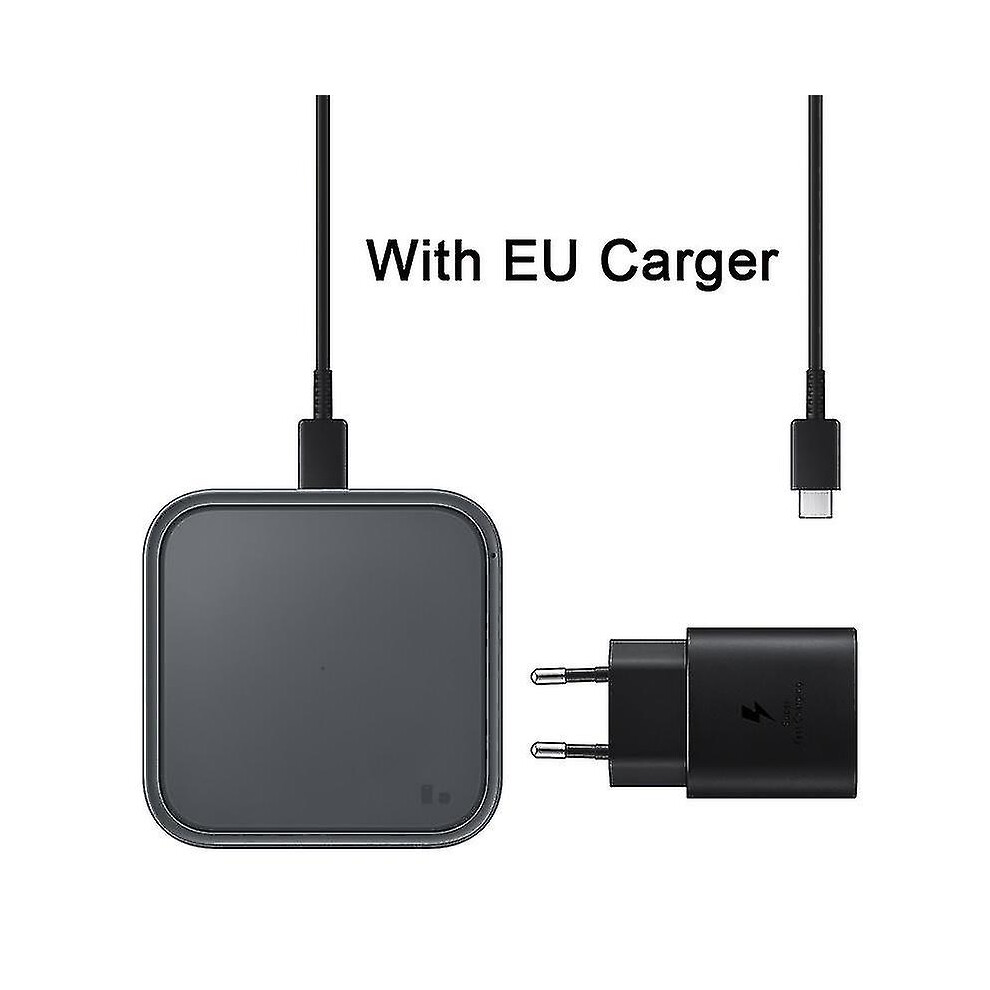 ( With Eu Carger) Samsung Fast Wireless Charger 15W Qi Pad For Galaxy Z Fold Flip 3 4 S23 S22 S21 Ultra S10 S9 S8 Plus Note 20 Earphone,Ep-P2400 Black 5413367559145