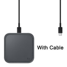 (Black with Cable) Samsung Fast Wireless Charger 15w Qi Pad For Galaxy Z Fold Flip 3 4 S23 S22 S21 Ultra S10 S9 S8 Plus Note 20 Earphone,ep-p2400