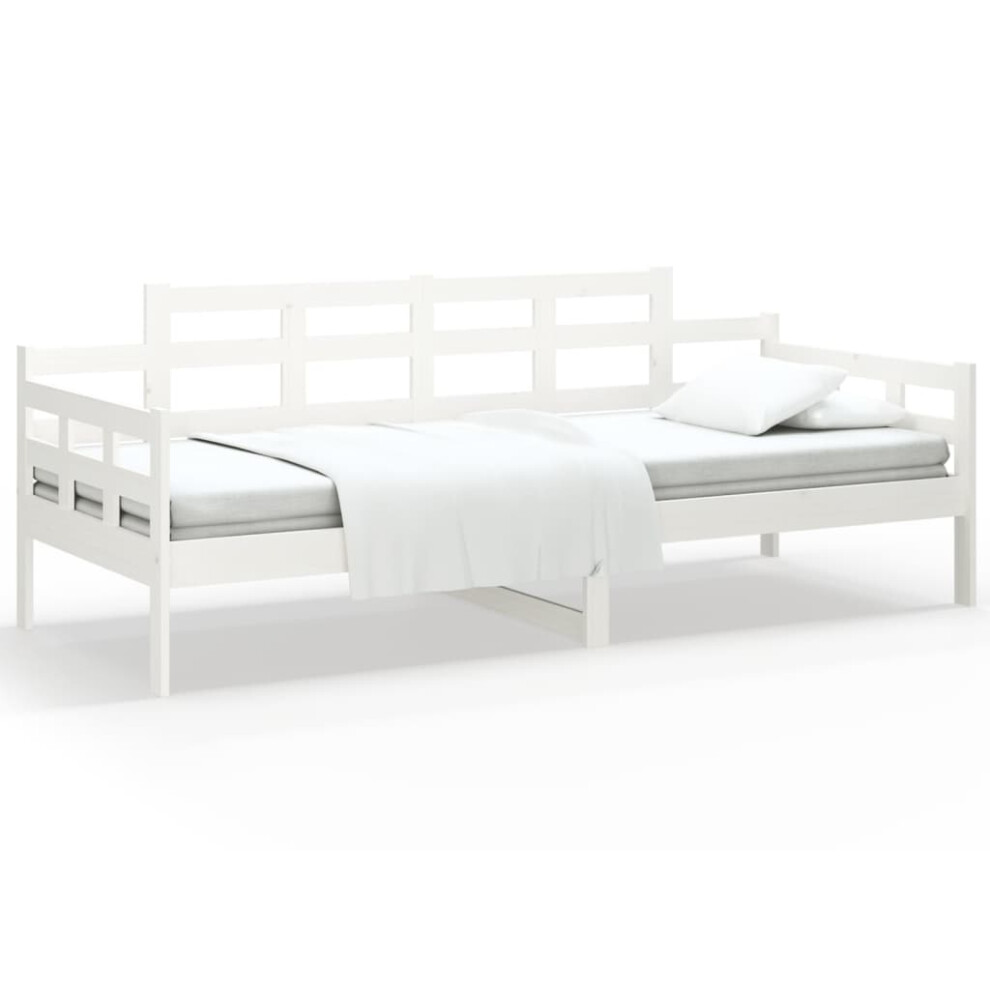 Vidaxl (White, 90 X 200 Cm) Solid Wood Pine Day Bed Occasional Sleepover Bed Multi Colours/Sizes