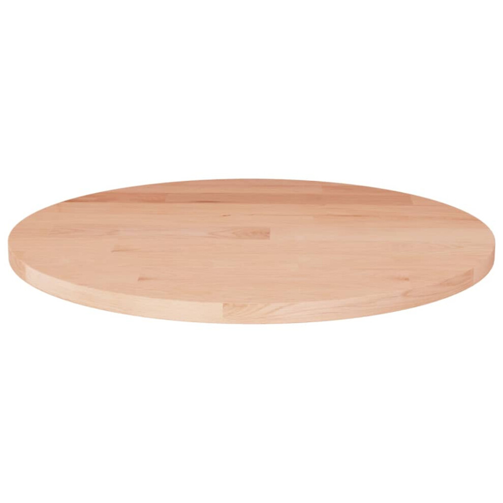 Vidaxl (Natural, 50 X 1.5 Cm) Solid Wood Oak Round Table Top Untreated Table Top Multi Colours/Sizes