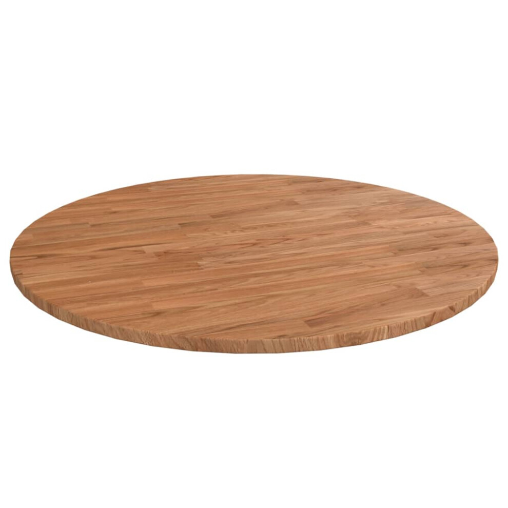 (light brown, 80 x 1.5 cm) vidaXL Solid Wood Oak Round Table Top Untreated Table Top Multi Colours/Sizes