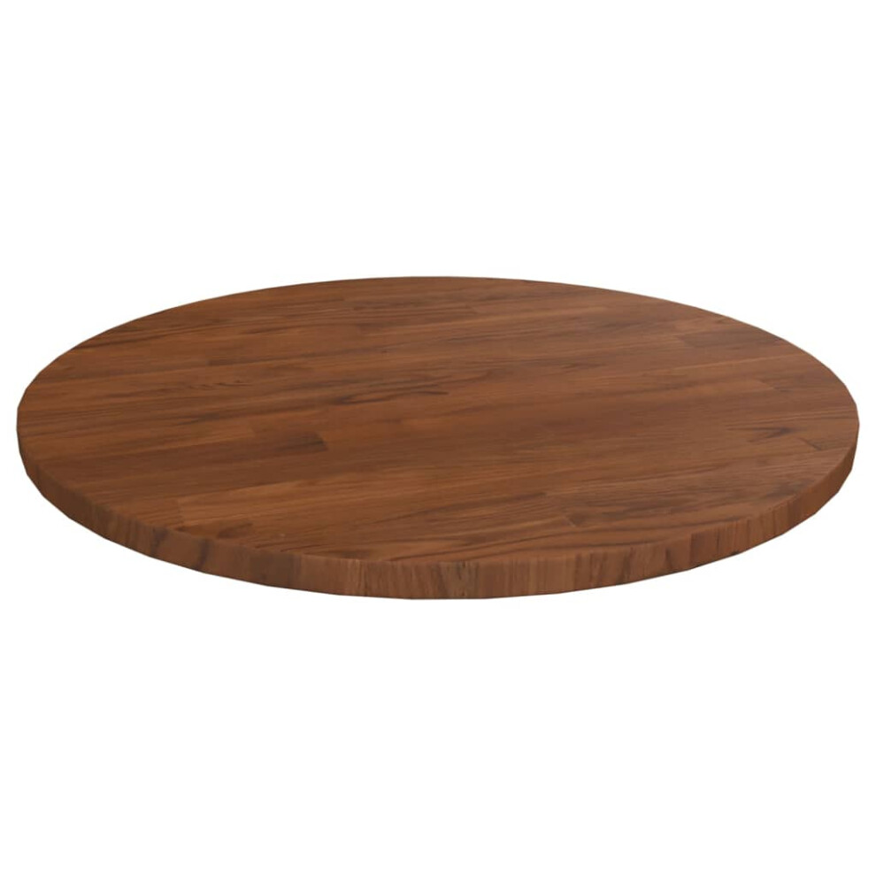 (dark brown, 40 x 1.5 cm) vidaXL Solid Wood Oak Round Table Top Untreated Table Top Multi Colours/Sizes