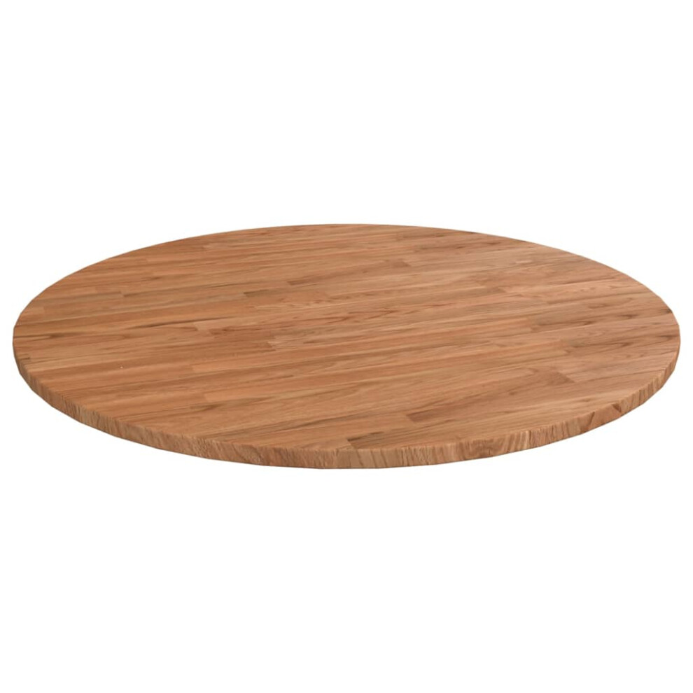 (light brown, 90 x 1.5 cm) vidaXL Solid Wood Oak Round Table Top Untreated Table Top Multi Colours/Sizes