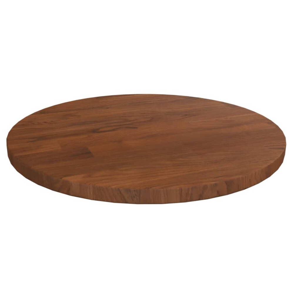 (dark brown, 30 x 1.5 cm) vidaXL Solid Wood Oak Round Table Top Untreated Table Top Multi Colours/Sizes