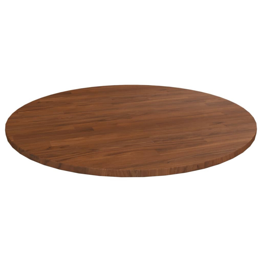 (dark brown, 90 x 1.5 cm) vidaXL Solid Wood Oak Round Table Top Untreated Table Top Multi Colours/Sizes