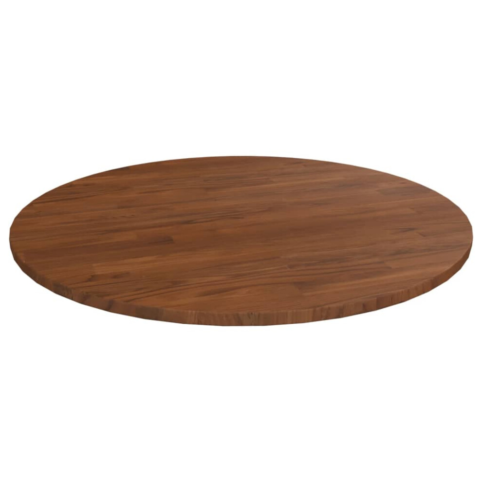 Vidaxl (Dark Brown, 70 X 1.5 Cm) Solid Wood Oak Round Table Top Untreated Table Top Multi Colours/Sizes